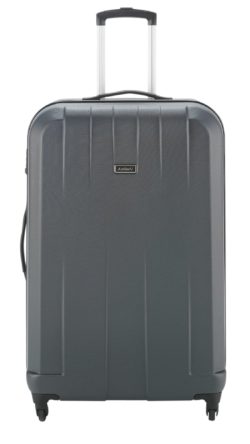 Antler Quadrant Large 4 Wheel Hard Suitcase - Black/Silver.